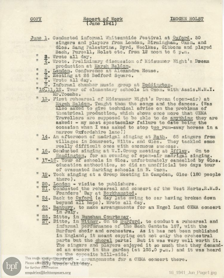 Report from 01 Jun to 30 Jun 1941