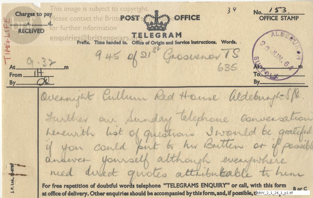 Questions for 'Time and Life' magazine