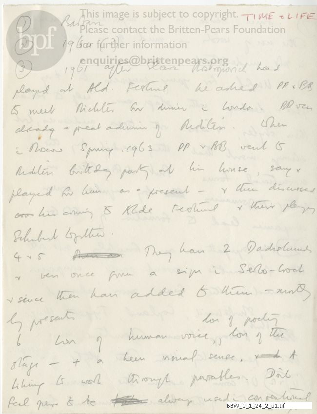 Draft answers for 'Time and Life' magazine