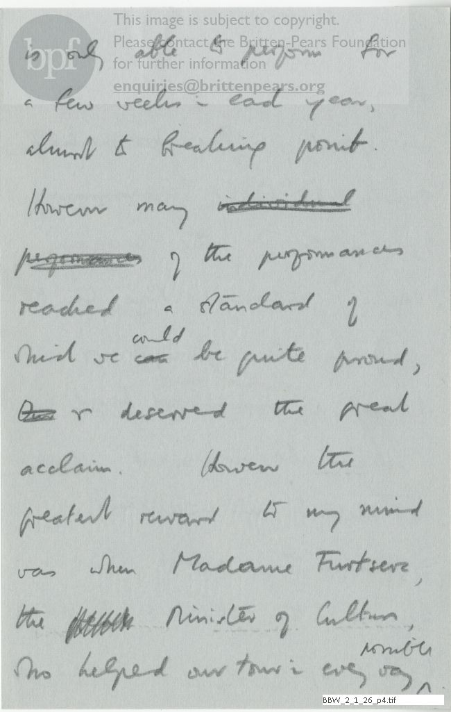 Account of English Opera Group tour of the USSR