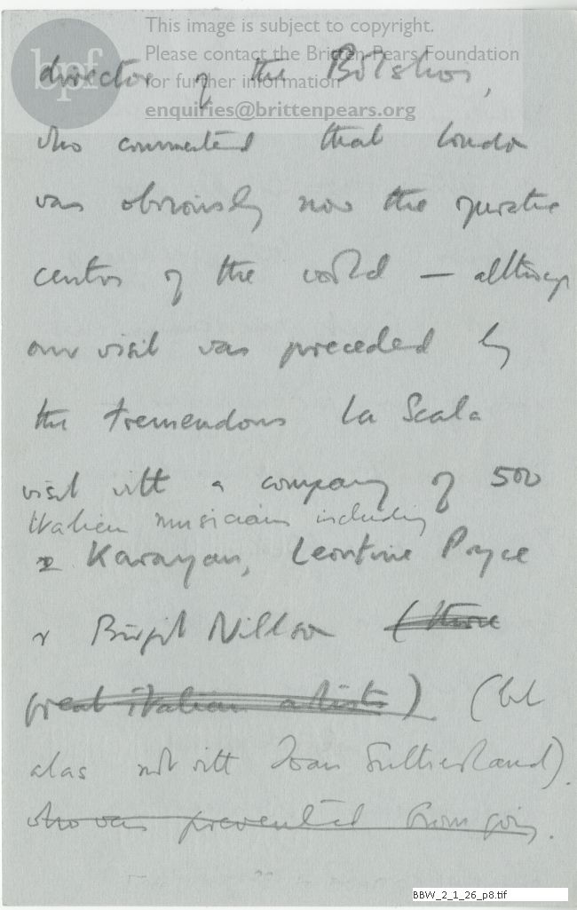 Account of English Opera Group tour of the USSR