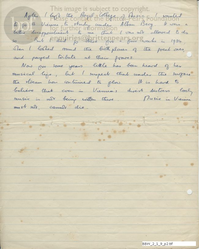 Draft for talk on Vienna