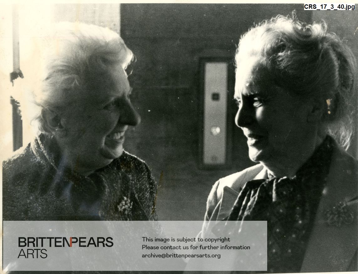 Photograph of Joan Cross with Dame Ninette de Valois