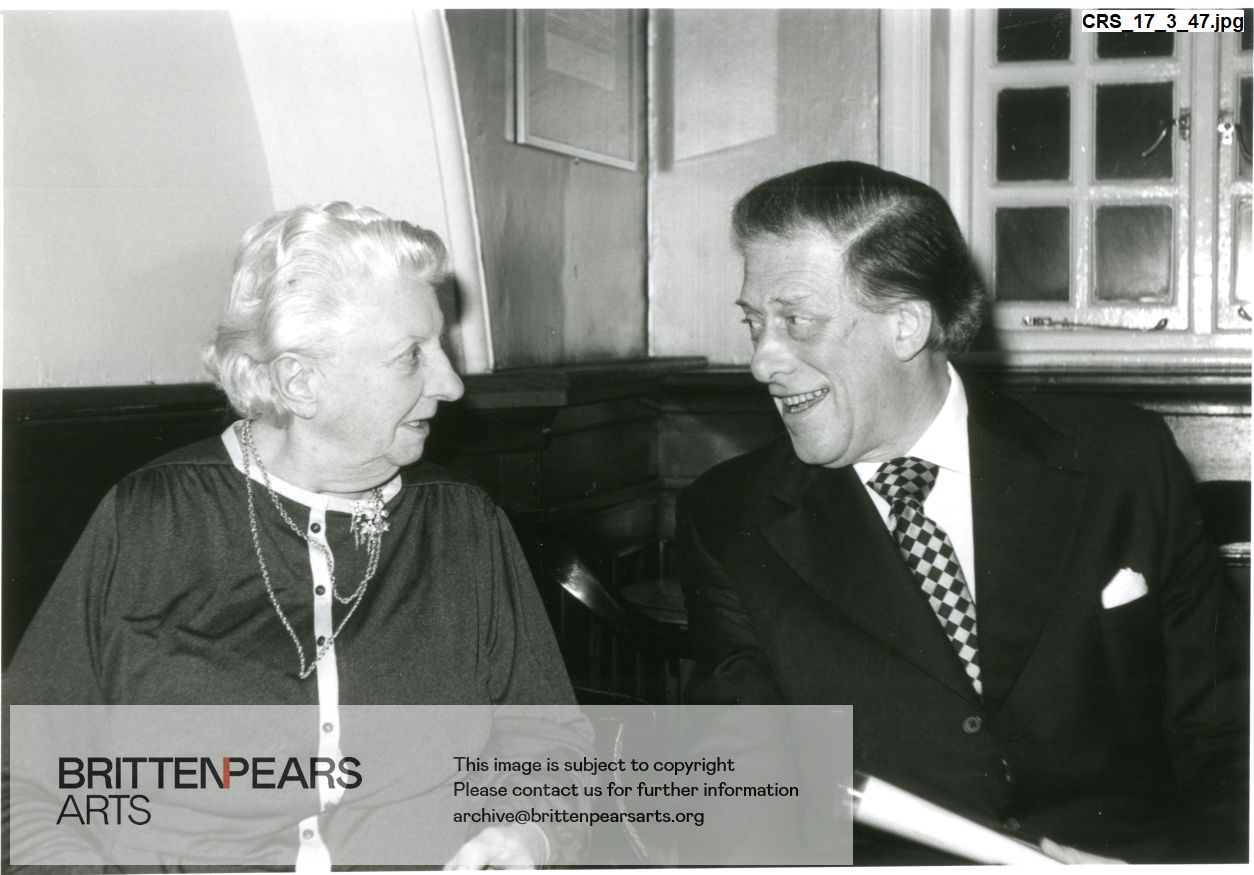 Photograph of Joan Cross with the Earl of Harewood