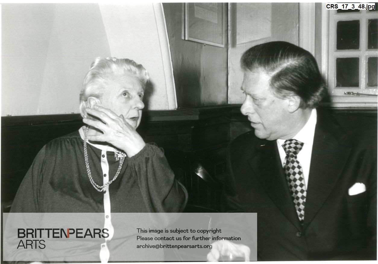Photograph of Joan Cross with the Earl of Harewood