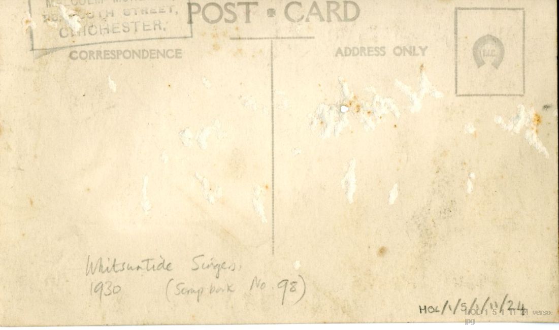 Postcard print of the Whitsuntide singers at Chichester