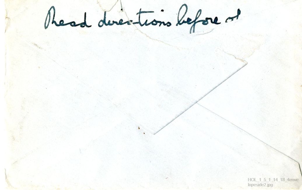 Letter from Gustav Holst to Vally Lasker and Nora Day