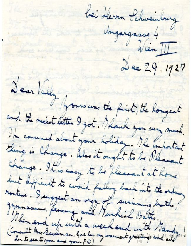 Letter from Gustav Holst to Vally Lakser