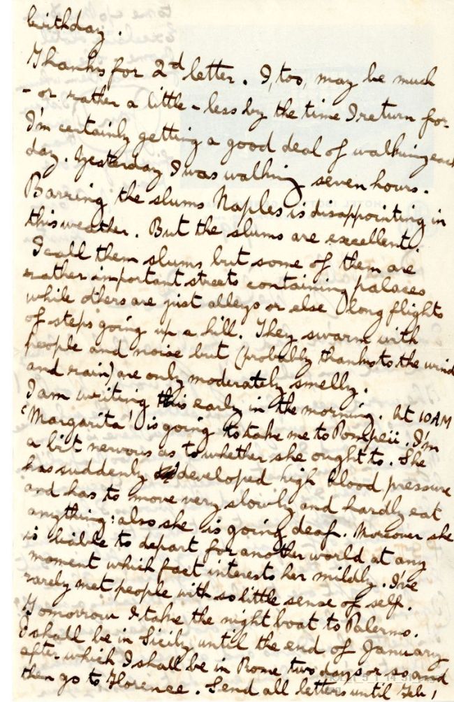Letter from Gustav Holst to Vally Lasker