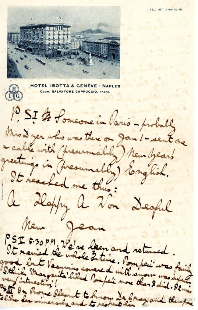Letter from Gustav Holst to Vally Lasker