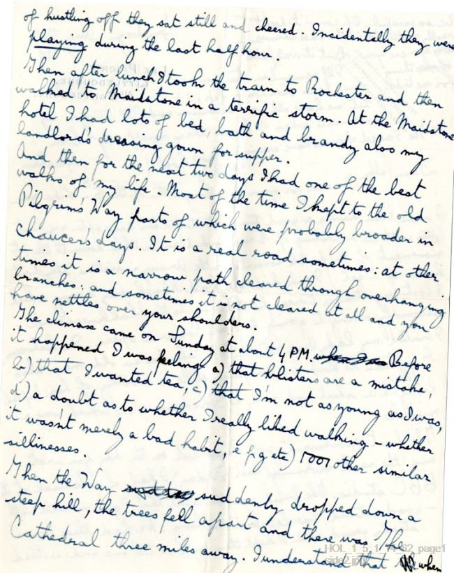 Letter from Gustav Holst to Vally Lasker