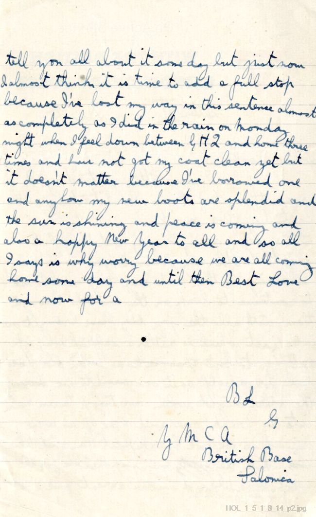 Letter from Gustav Holst to Isobel Holst