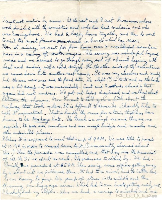 Letter from Gustav Holst to Isobel Holst