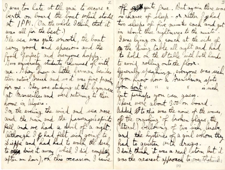 Letter from Gustav Holst to Isobel Holst