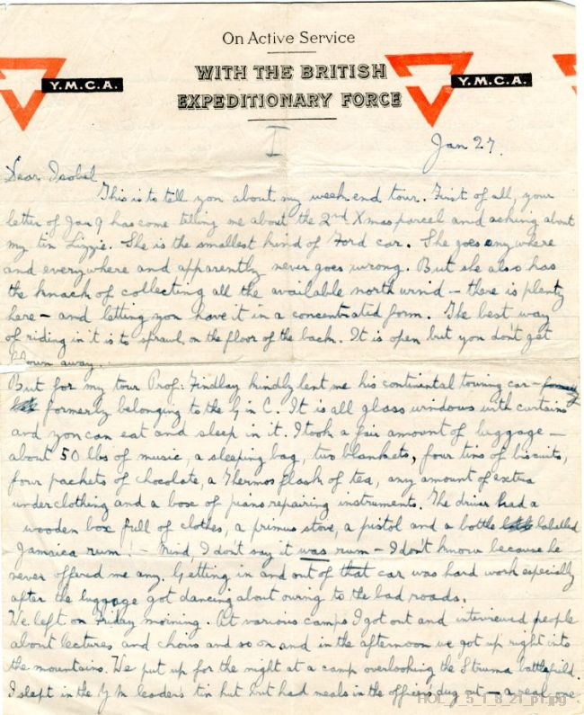 Letter from Gustav Holst to Isobel Holst