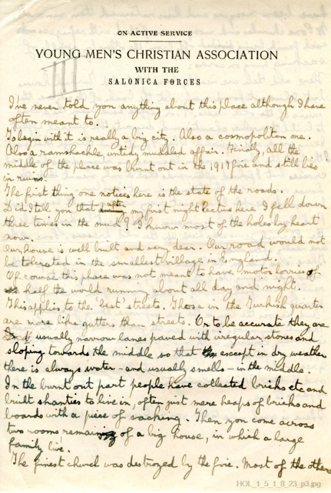 Letter from Gustav Holst to Isobel Holst