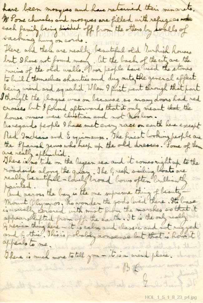 Letter from Gustav Holst to Isobel Holst