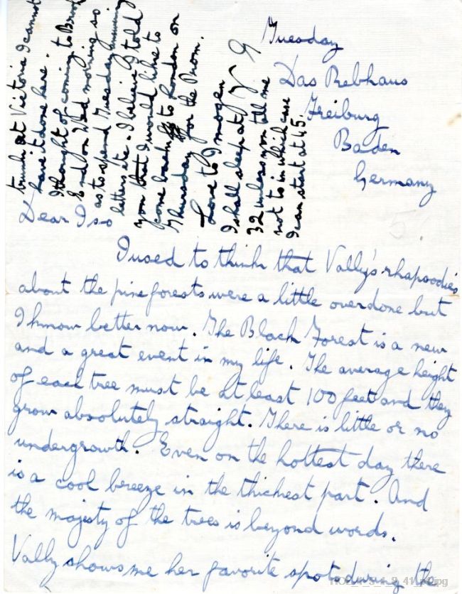 Letter from Gustav Holst to Isobel Holst