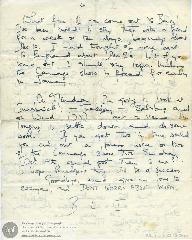 Letter from Imogen Holst to Gustav Holst