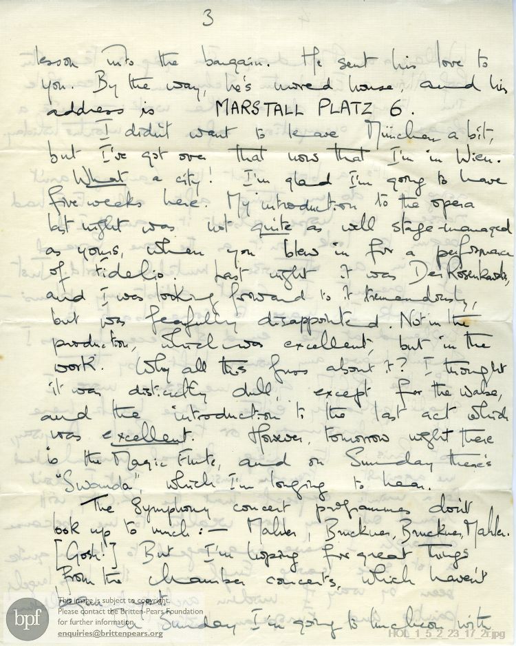 Letter from Imogen Holst to Gustav Holst