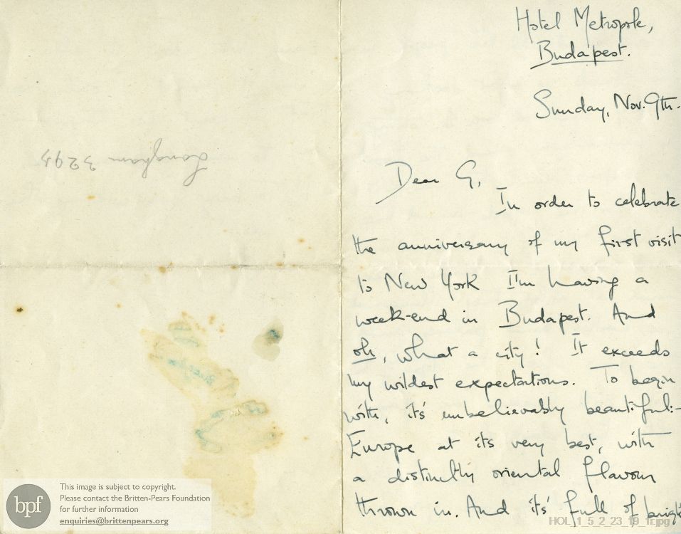 Letter from Imogen Holst to Gustav Holst