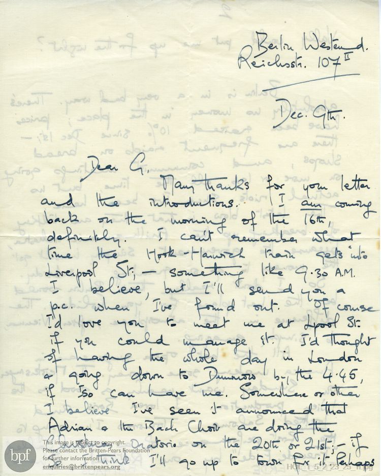 Letter from Imogen Holst to Gustav Holst