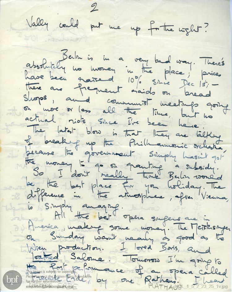 Letter from Imogen Holst to Gustav Holst