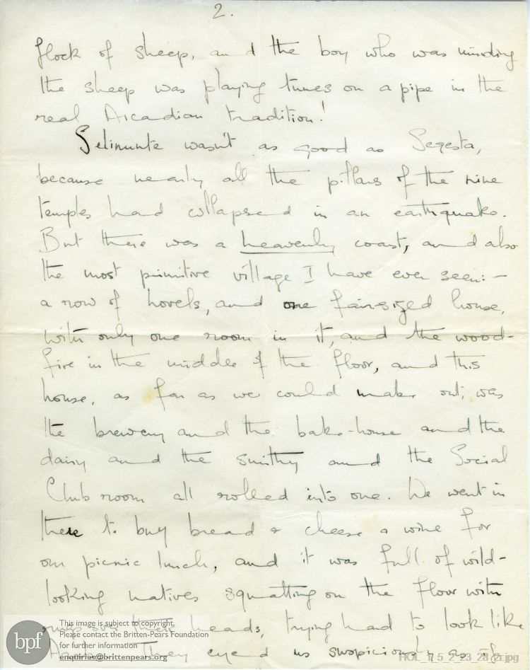 Letter from Imogen Holst to Gustav Holst