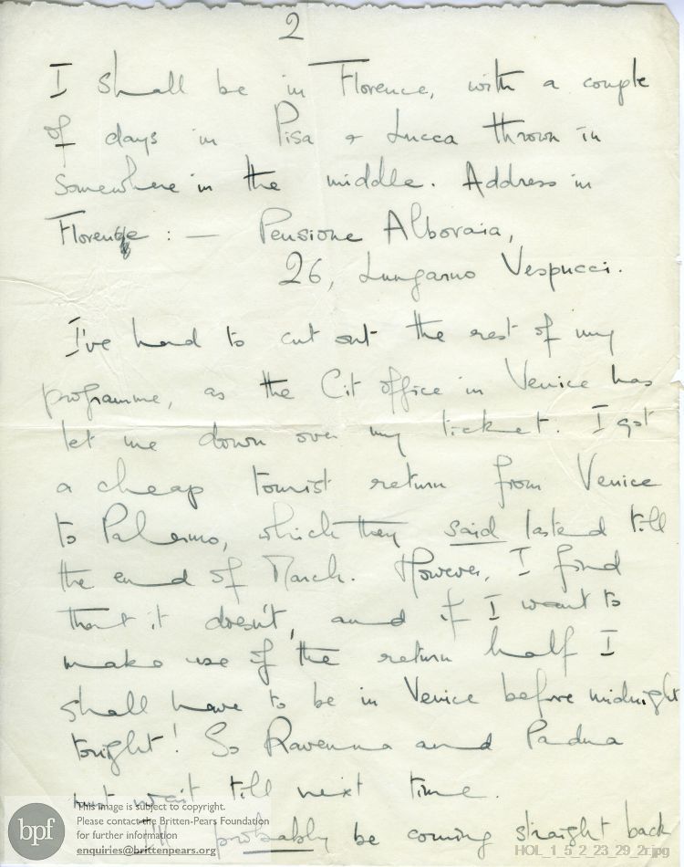 Letter from Imogen Holst to Gustav Holst