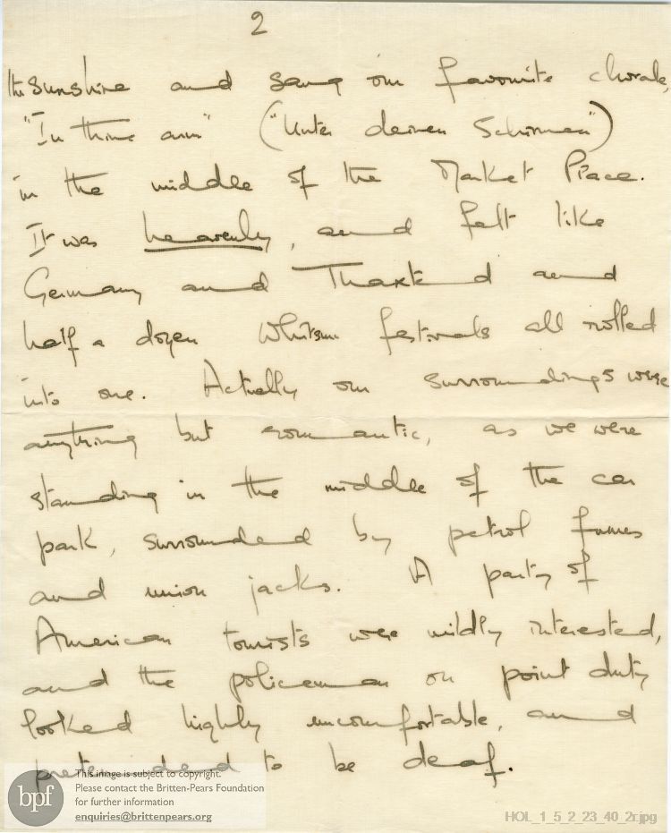 Letter from Imogen Holst to Gustav Holst