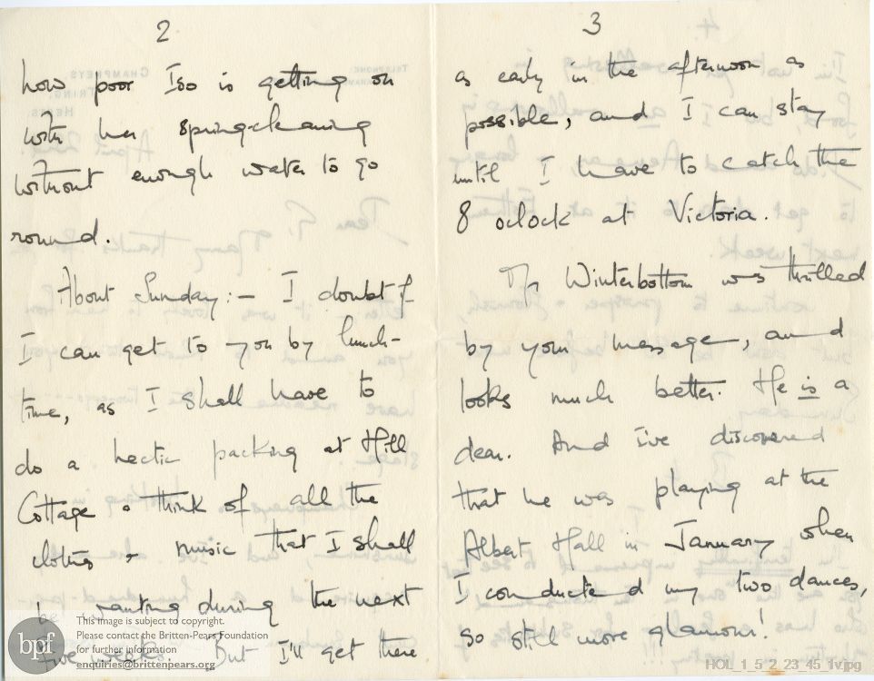 Letter from Imogen Holst to Gustav Holst