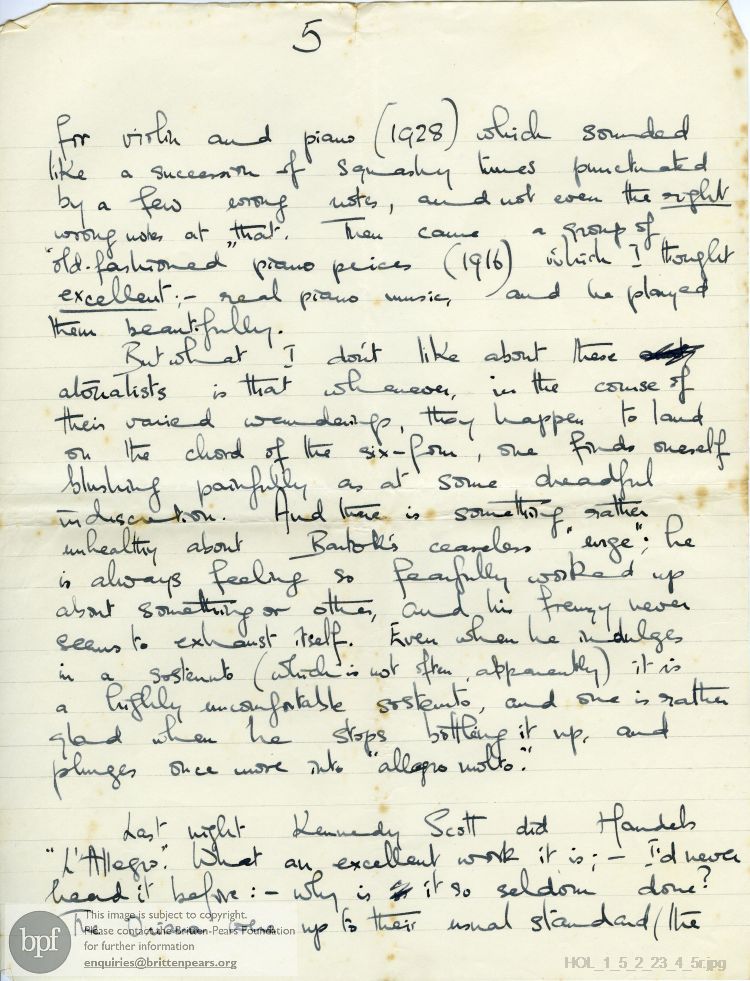 Letter from Imogen Holst to Gustav Holst