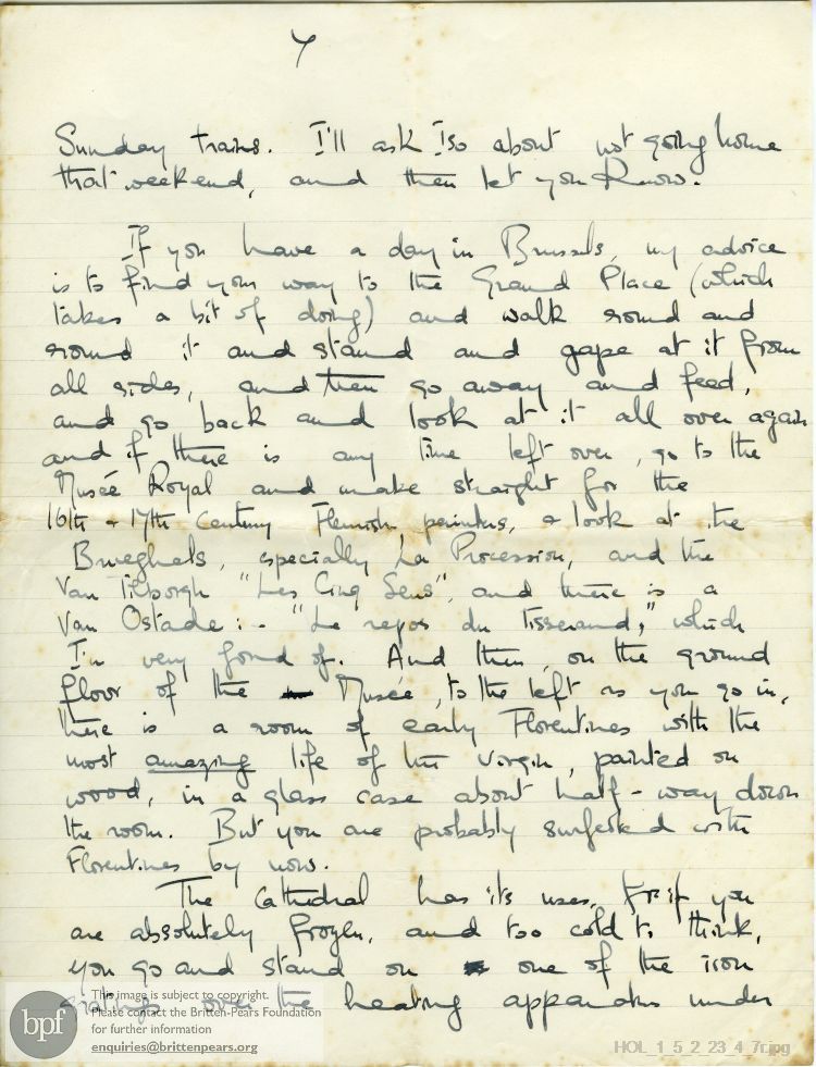 Letter from Imogen Holst to Gustav Holst