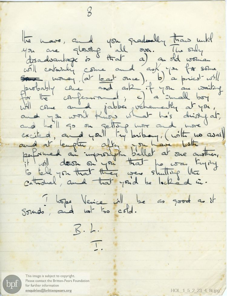 Letter from Imogen Holst to Gustav Holst