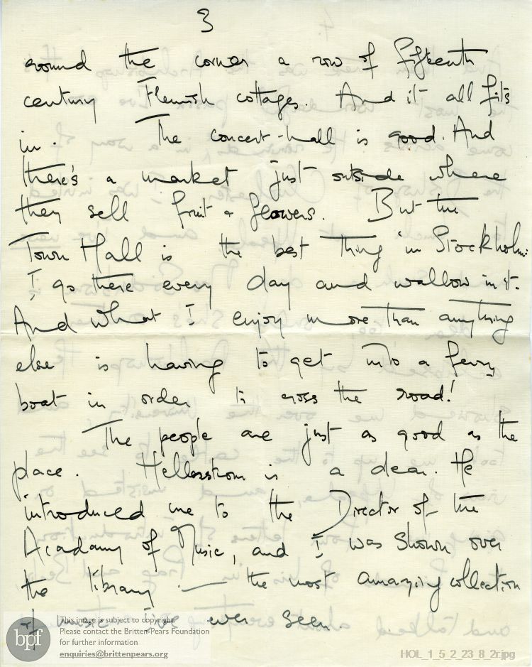 Letter from Imogen Holst to Gustav Holst