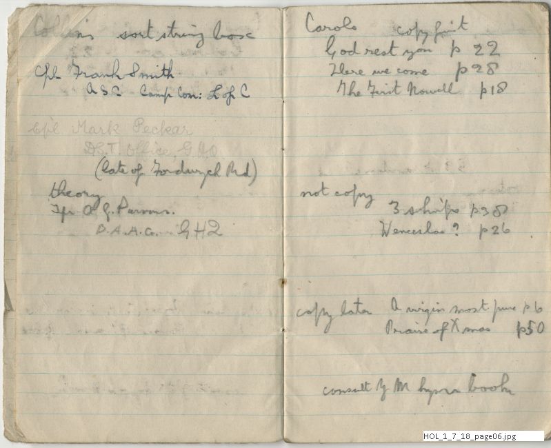 Notebook Winter 1918