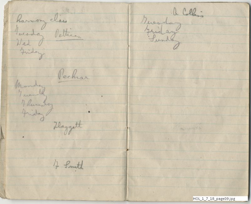 Notebook Winter 1918