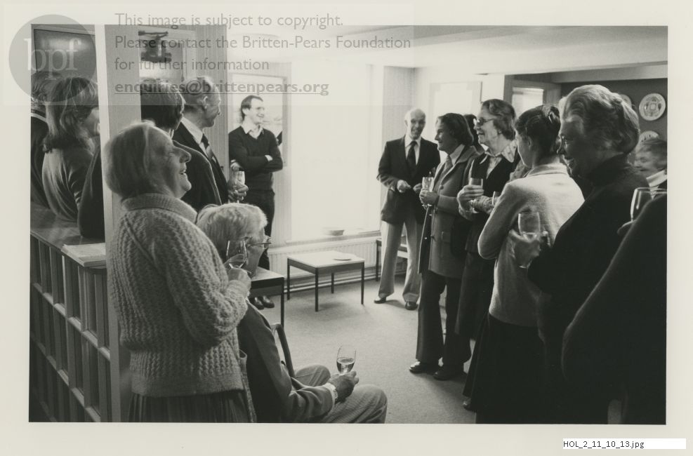 Photograph of a group at the Britten-Pears School for Advanced Musical Studies