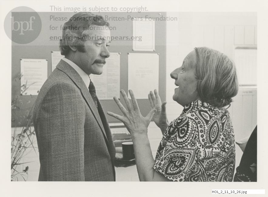 Photograph of Imogen Holst and Christopher Keyte