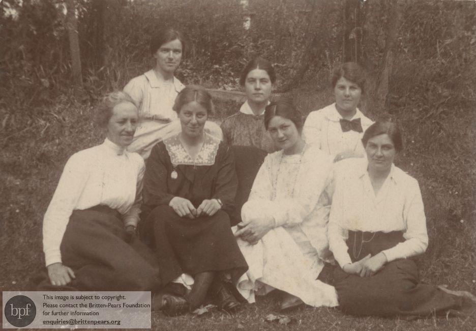 Photograph of seven unidentified women