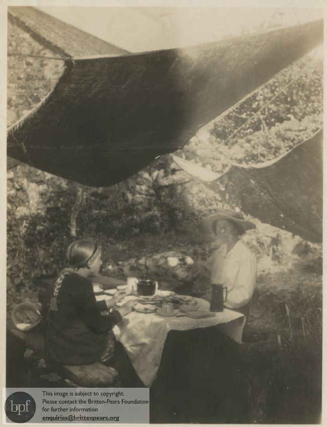 Photograph of Imogen Holst and an unidentified woman