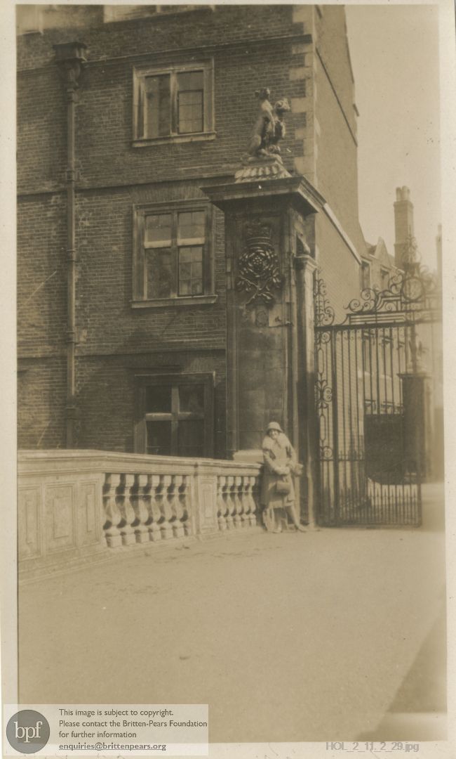 Photograph of Imogen Holst at St. John's College Cambridge