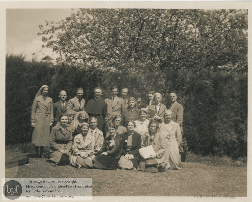 Photograph of a group in a garden
