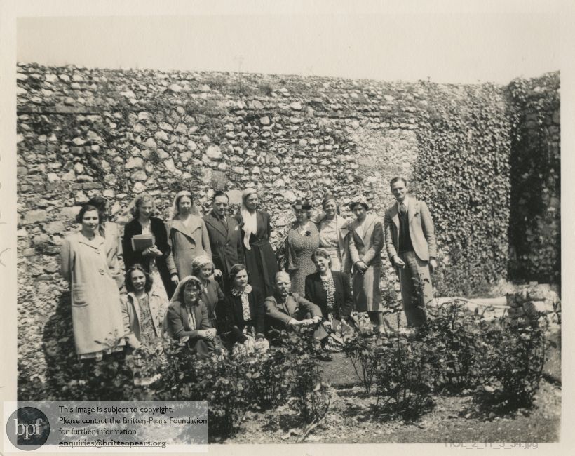 Photograph of a group in a garden