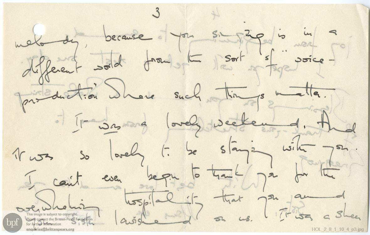 Letter from Imogen Holst to Dora Herbert Jones