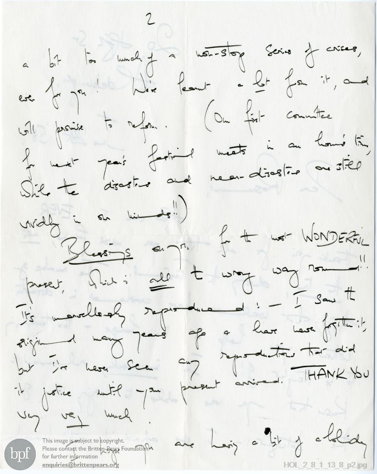 Letter from Imogen Holst to Rosamund Strode