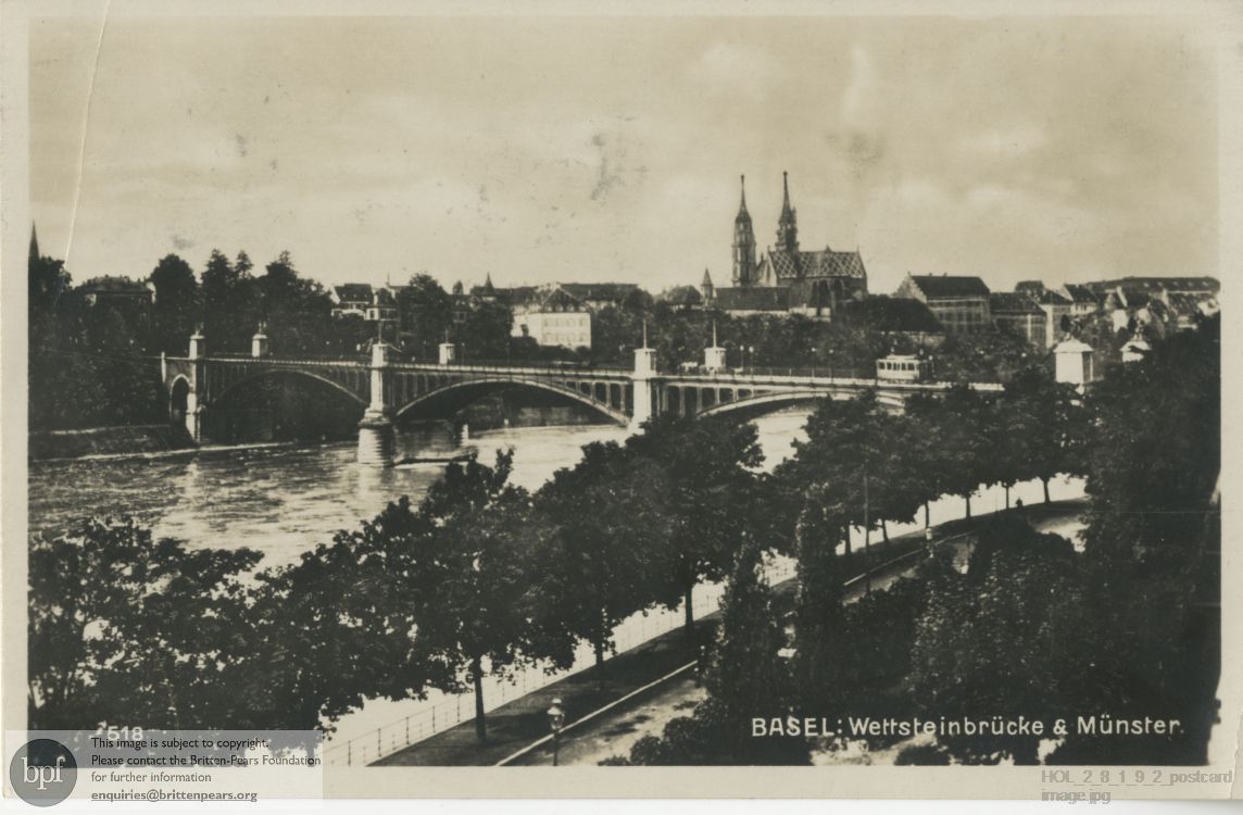 Postcard from Imogen Holst to Isobel Holst