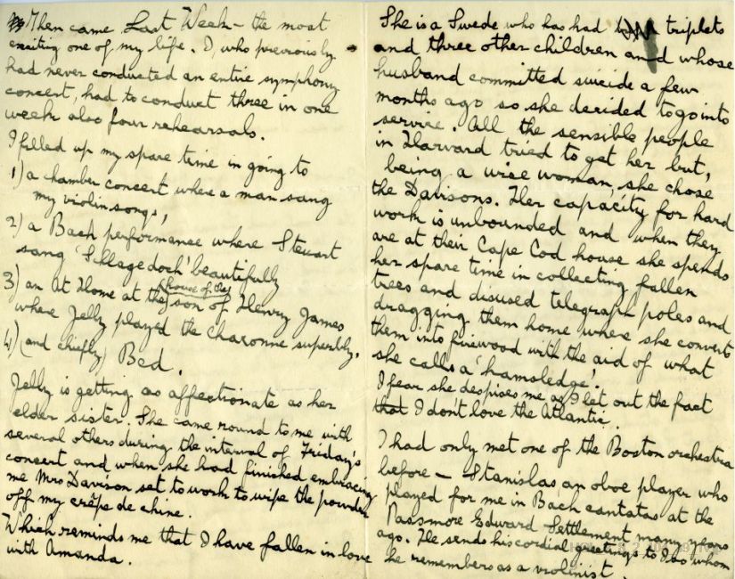 Letter from Gustav Holst to Imogen Holst