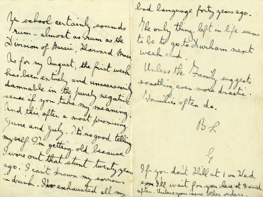 Letter from Gustav Holst to Imogen Holst