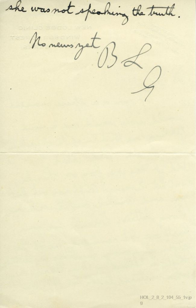 Letter from Gustav Holst to Imogen Holst